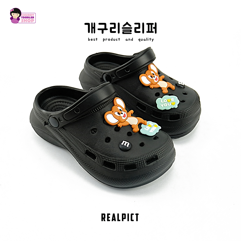 ChubbyGlory SD2214 Bisa COD Sendal baim fuji viral cross wedges couple mom and kids ibu dan anak EVA import tinggi 3 cm anak 5 tahun sd dewasa slip on couple blitz jerry