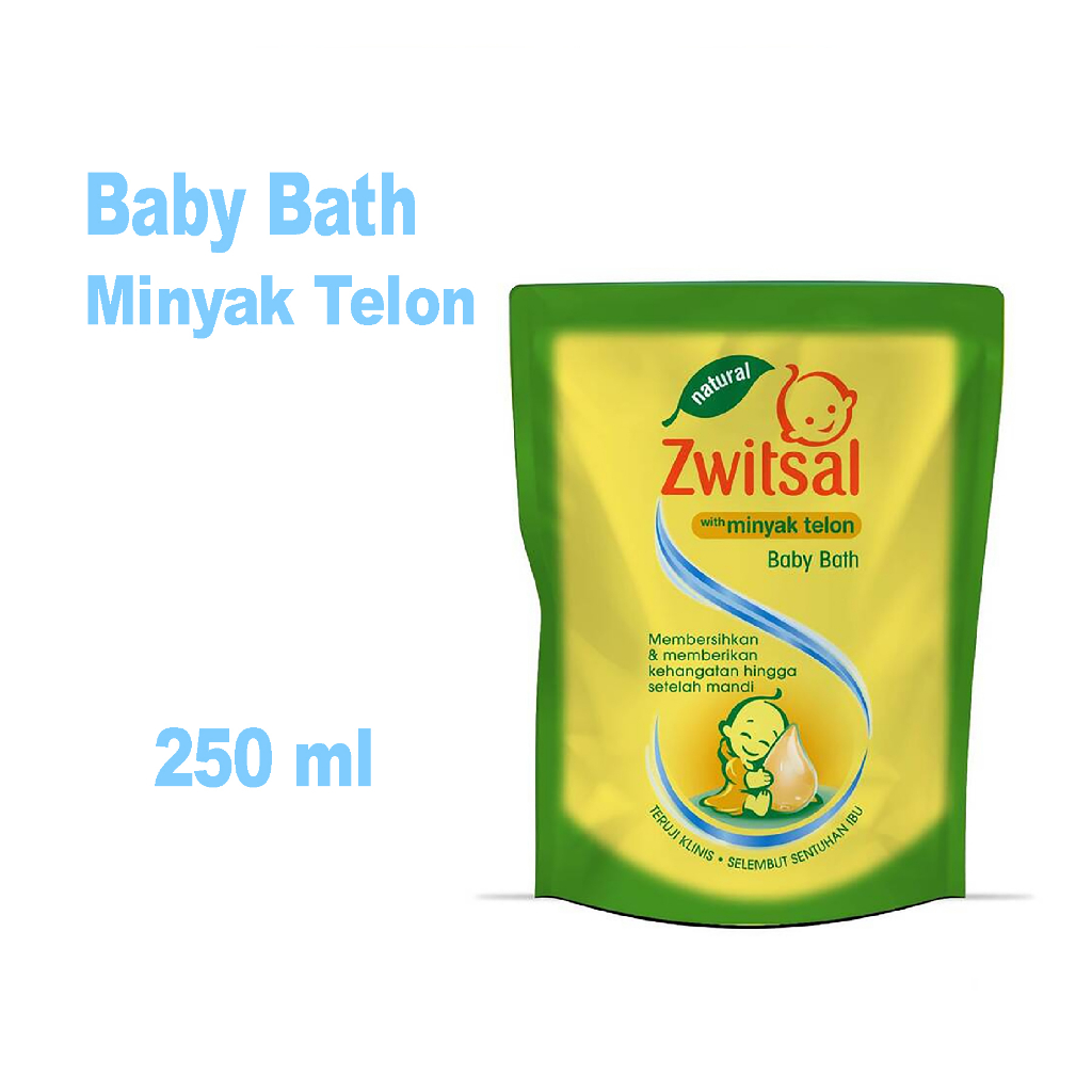 Zwitsal Baby Bath Natural Minyak Telon 250 ml - Sabun Mandi Cair Bayi