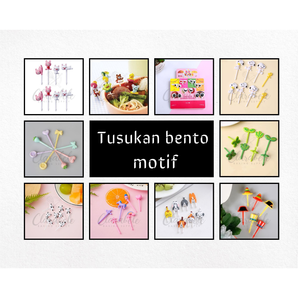 Tusukan Bento Motif / Tusukan Bento / Tusukan Bento Plastik