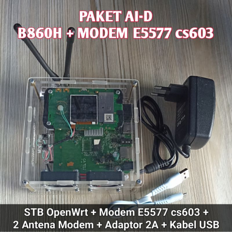 PAKET AI-D OPENWRT SIAP PAKAI - STB B860H/HG680P + Modem