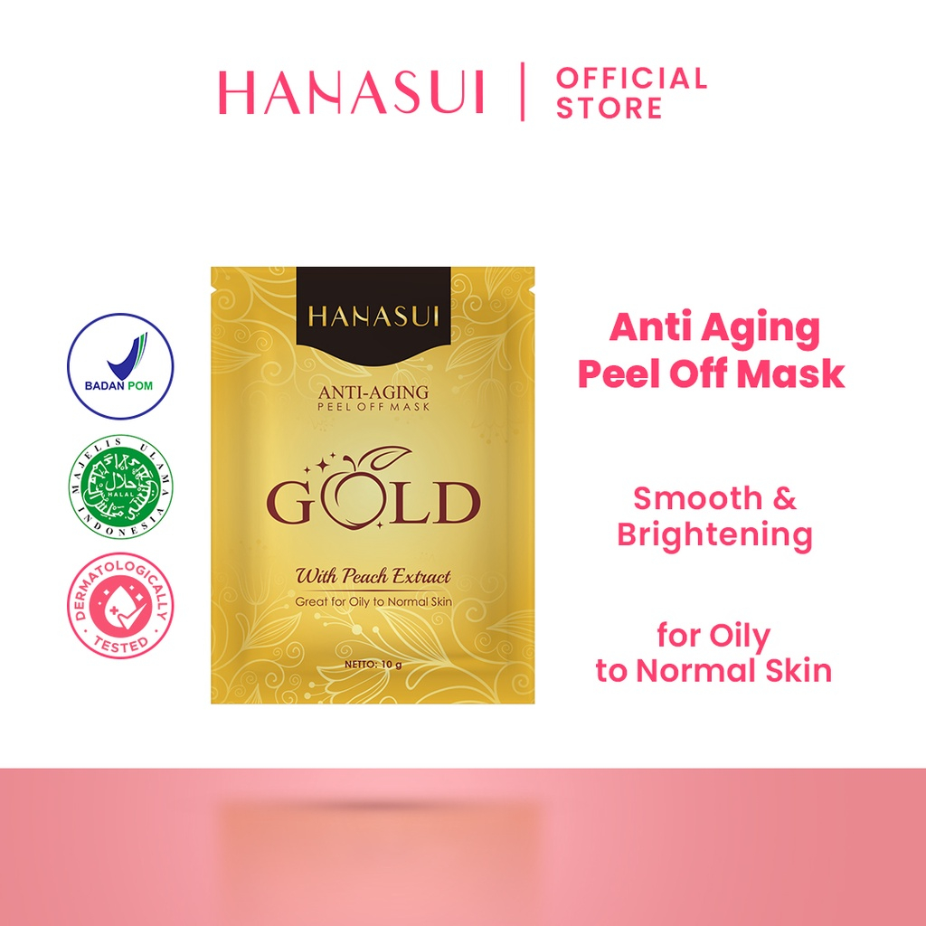 MFI - Hanasui Anti-Aging Peel Off Mask Gold Sachet | Netto 10gr