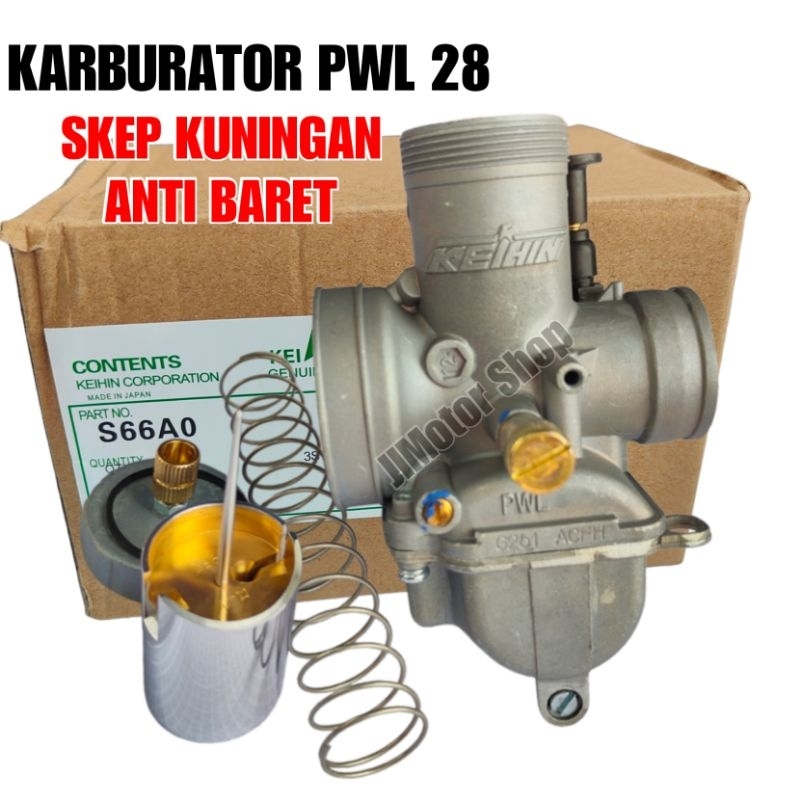 KARBU KARBURATOR PWL 28 KAWASAKI NINJA R SS RR SKEP KUNINGAN TEMBAGA ANTI BARET UNIVERSAL SEMUA MOTOR