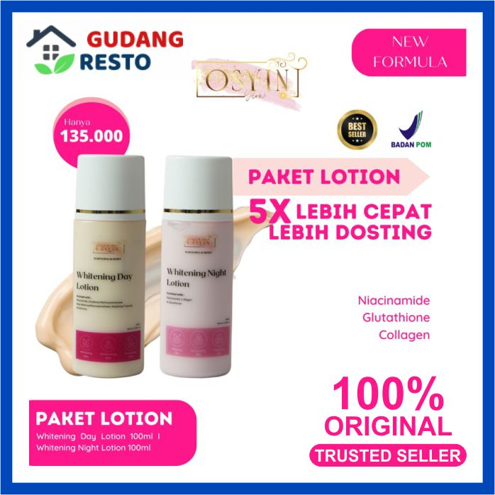 OSYIN GLOW BPOM LOTION HB DOSTING PEMUTIH BADAN WHITENING PENGHILANG BEKAS LUKA STRECHMARK SKINCARE PERAWATAN TUBUH