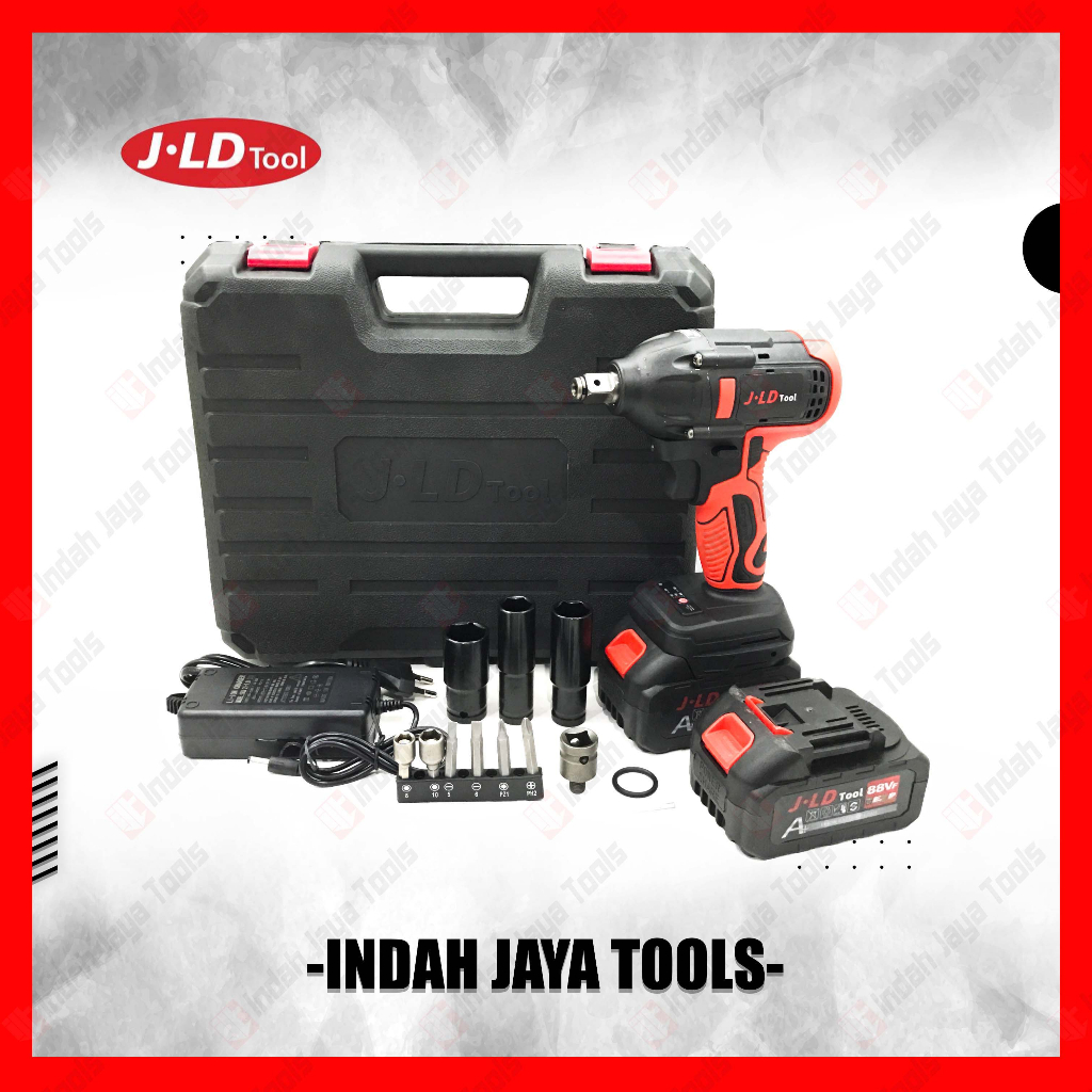 J.LD 48V IMPACT WRENCH CORDLESS - Mesin Impact Wrench Baterai Charger Pembuka Baut Buka Baut JLD