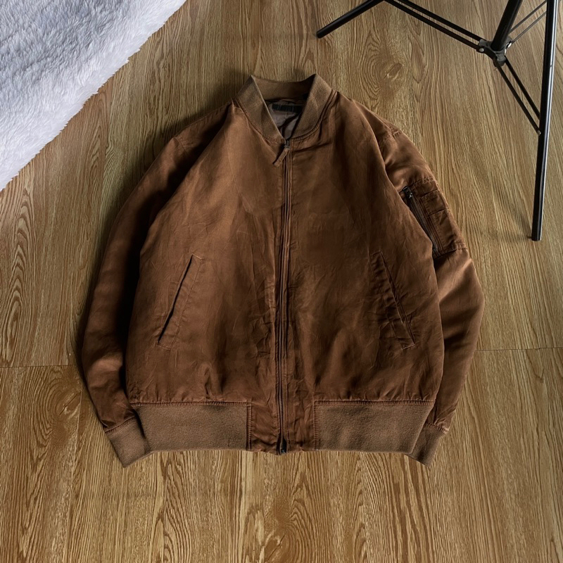 BOMBER FAUX UNIQLO SUEDE JAKET