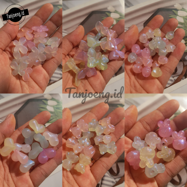 Manik Akrilik Jelly Mote Glitter Glowing Bahan Gelang Kalung dan Aksesoris DIY