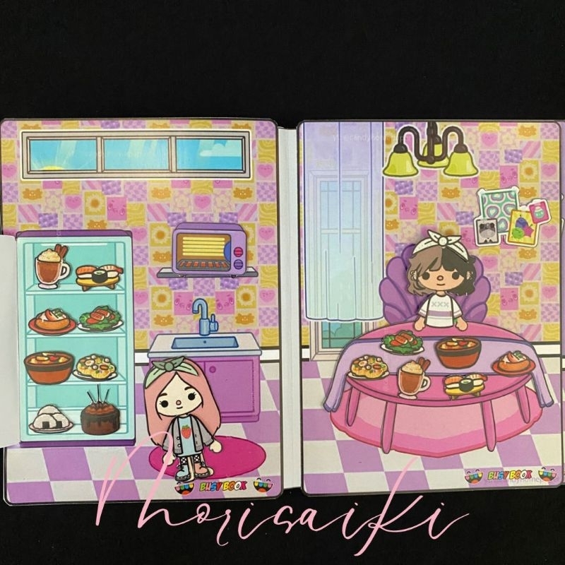 Paper Doll House Purple Toca Boca Mainan Edukatif Anak Melatih Motorik Anak Mudah Disusun