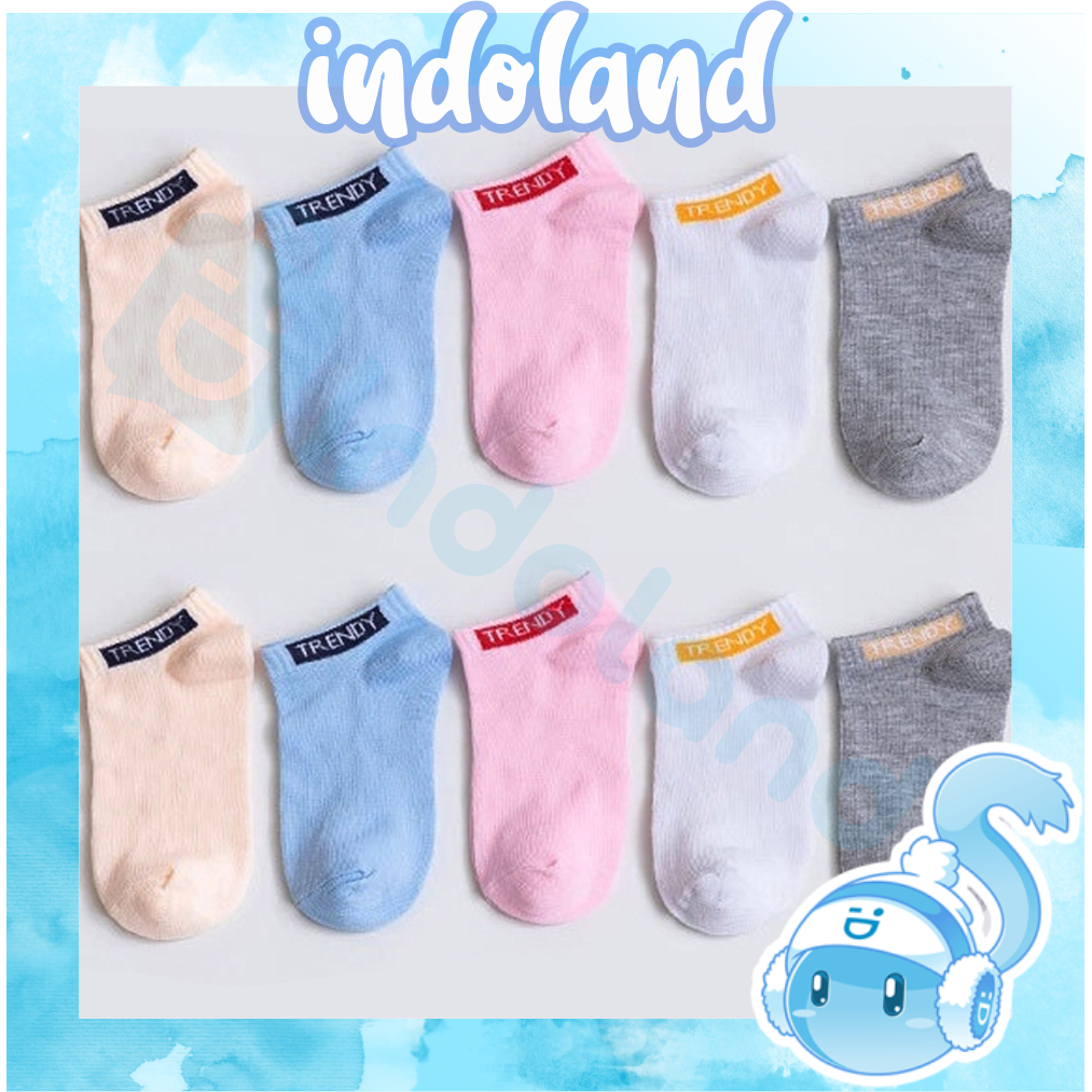 ☀ INDOLAND ☀ Kaos Kaki Motif Trendy Biru Lucu / Kaos Kaki Laki-Laki Perempuan KK122