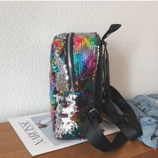 LSuprise Tas Sequin Tas Ransel Anak Perempuan Berubah Warna ketika diusap