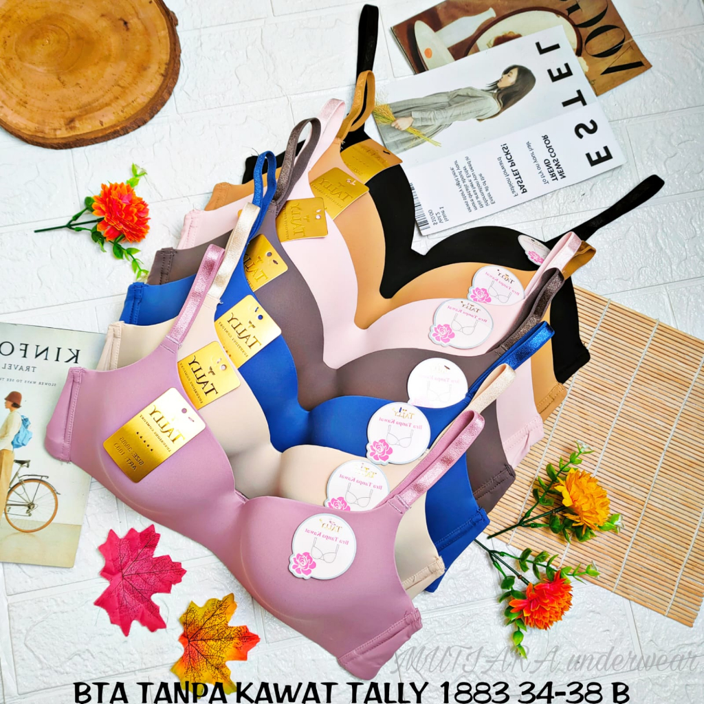 Seamless Bra Tanpa Kawat Tally 1883 34-38 Cup B-C Push Up Bra Tanpa Kawat Seamless Licin Cup Full