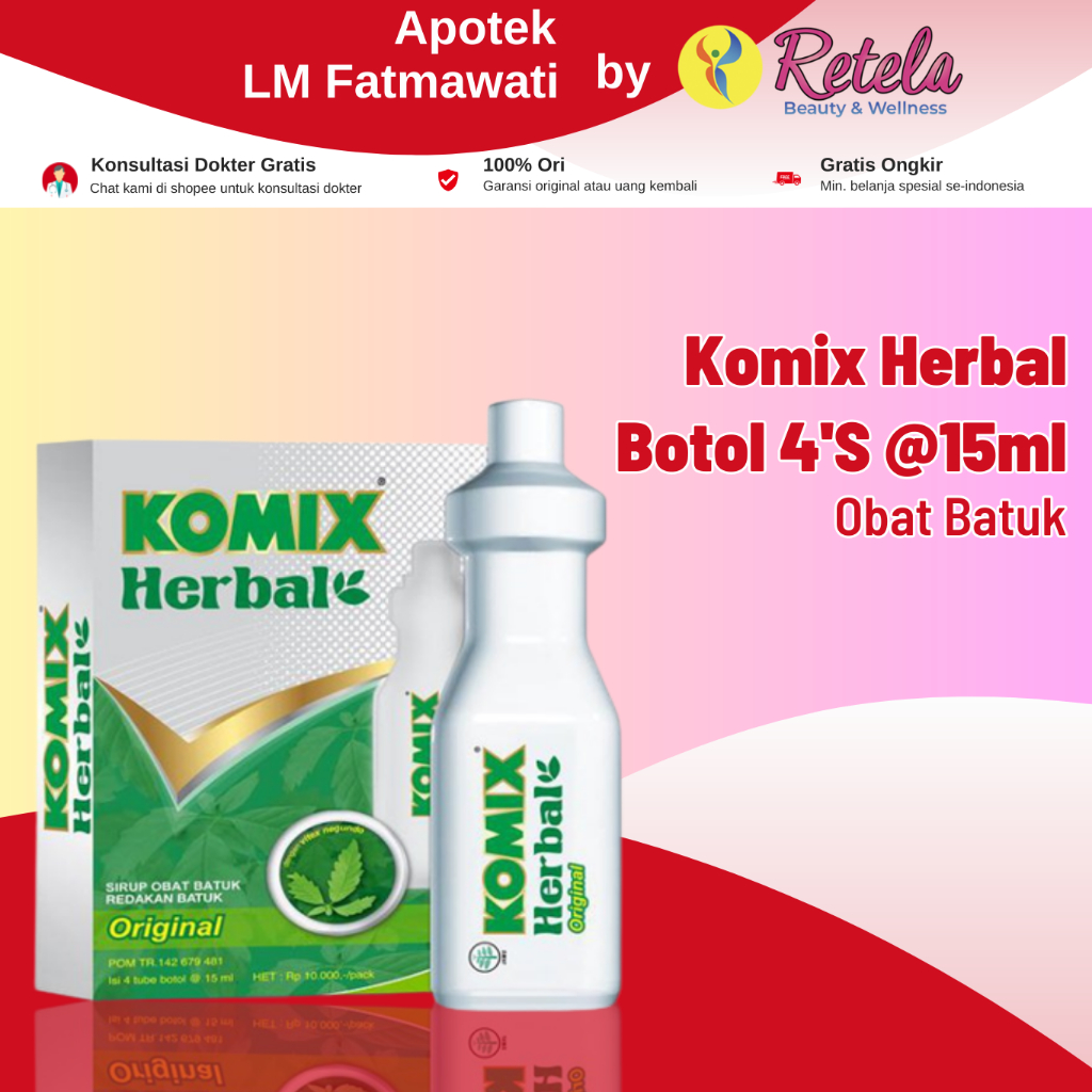 KOMIX HERBAL 4`S TUBE @15 ML/ BATUK KERING BERDAHAK