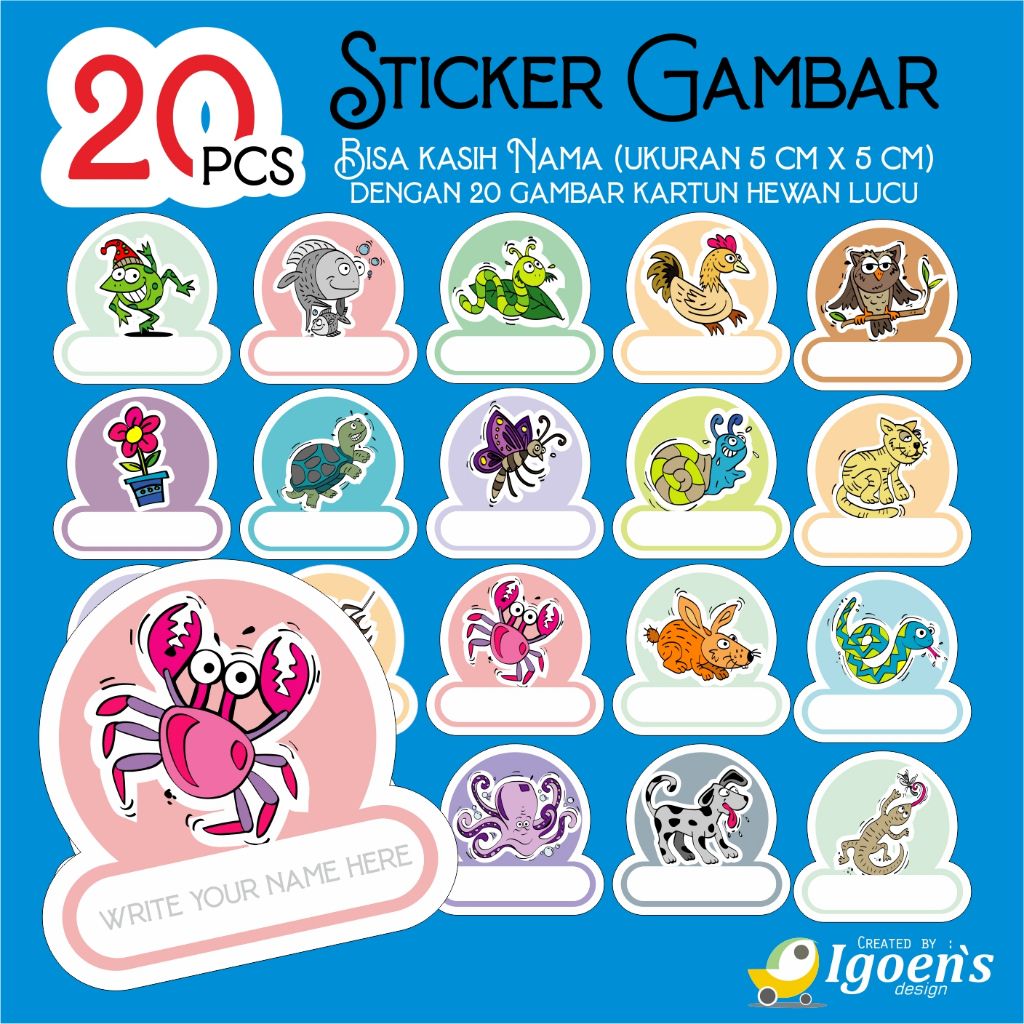 FIle PDF  Label Nama Anak dan Label  Buku Mata Pelajaran