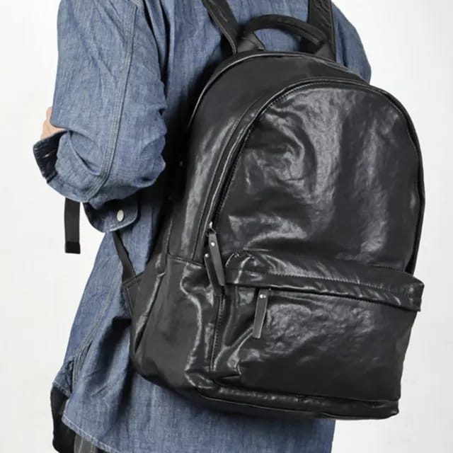 Tas Ransel Pria Tas Laptop Tas Sekolah Kulit Asli Garut