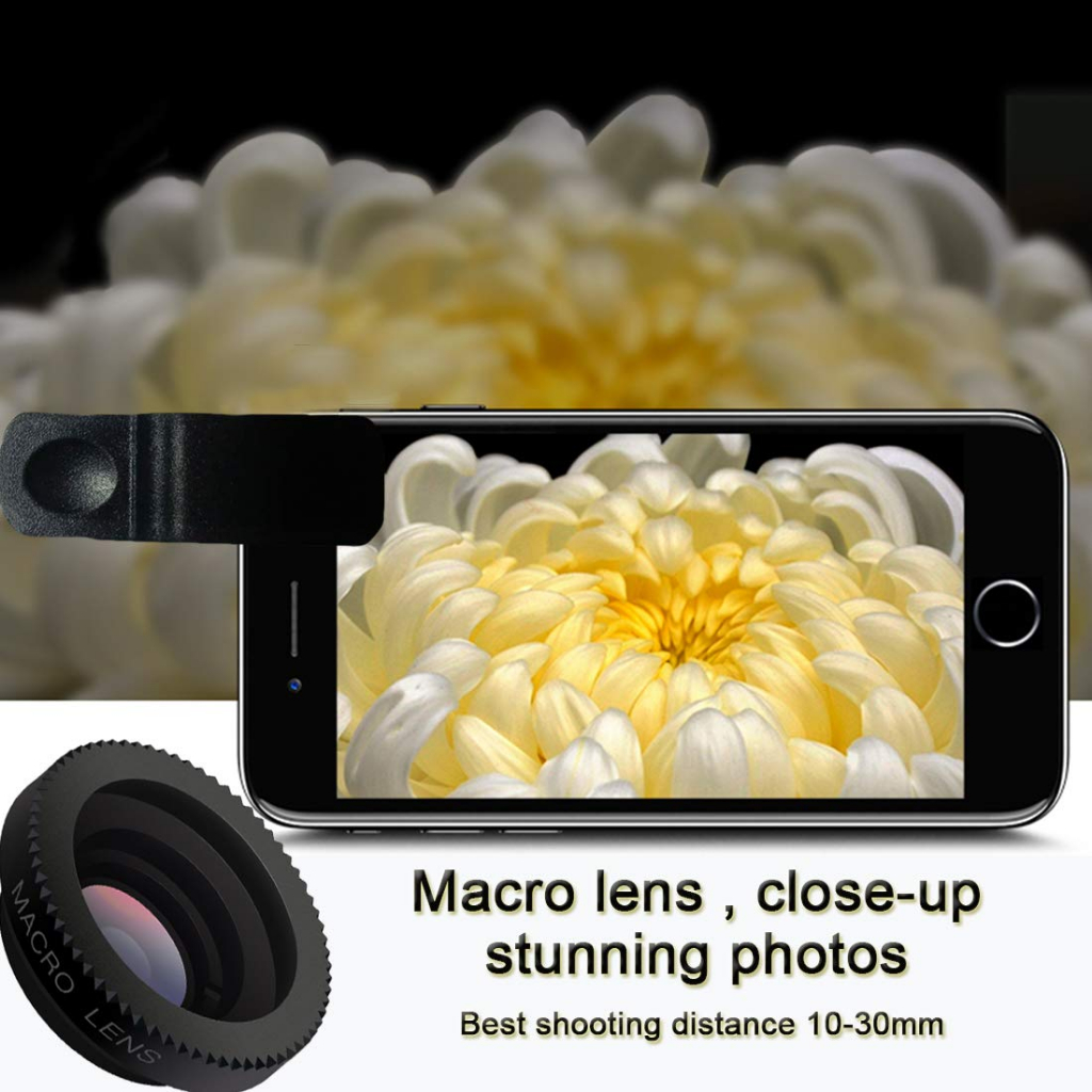 Lensa Kamera HP Smartphone 3 in 1 Fish Eye Macro Wide 0.67X - OD-31 - Black