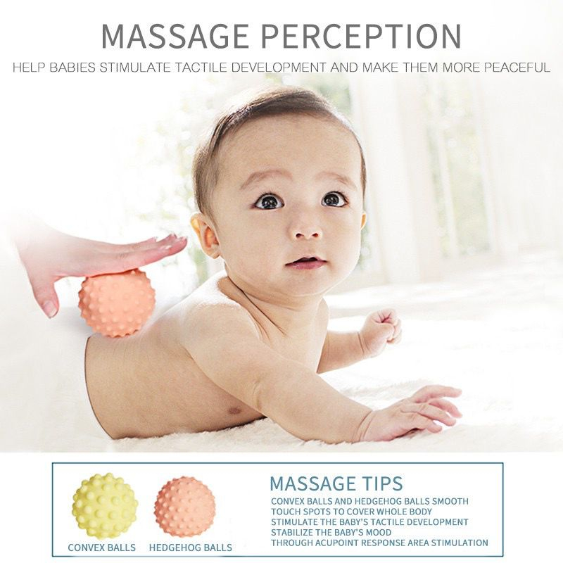 Bola Sensori Bayi / Sensory Ball for Baby / Mainan Bola Bunyi Pijat / Bola Silikon Anak