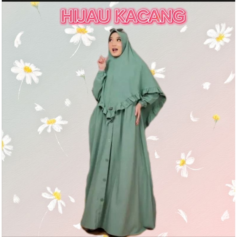 GAMIS AULIA SET HIJAB JUMBO☑️ |GAMIS MUSLIM TERBARU| MODEL TERBARU| BISA COD| UKURAN JUMBO