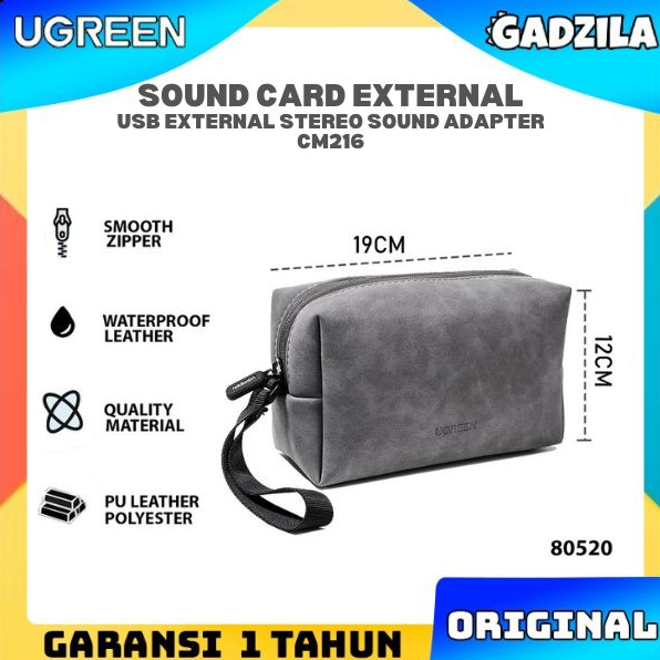 UGREEN Travel Mini Storage Bag Organizer Accesories Pouch Dompet Mini Penyimpanan Barang Serbaguna Tas Kulit Kecil + Tali 80520