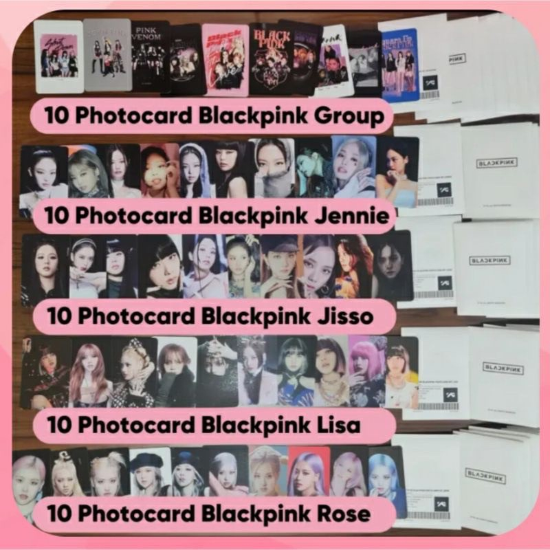 PHOTOCARD BLACKPINK JENNIE JISOO LISA ROSE PHOTO CARD ORIGINAL
