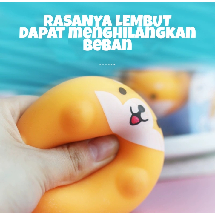 Squishy Antistress Ukuran Besar Shiba Inu Squishi Hilangkan Beban Squishy Pencet Mainan Anti Stress Mainan Murah Lucu