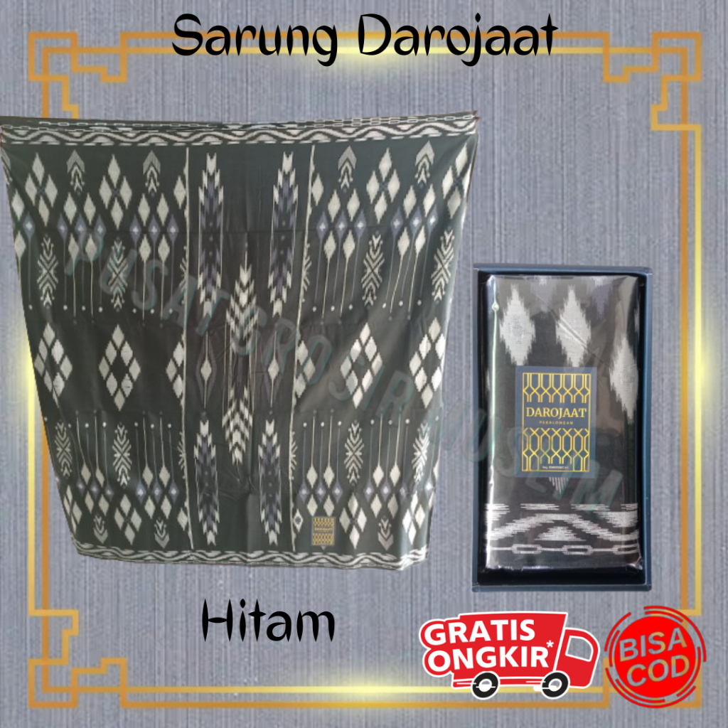 Promo Sarung Tenun Darojaat Hitam Asli Pekalongan Sarung Semi Tenun Darojat Termurah