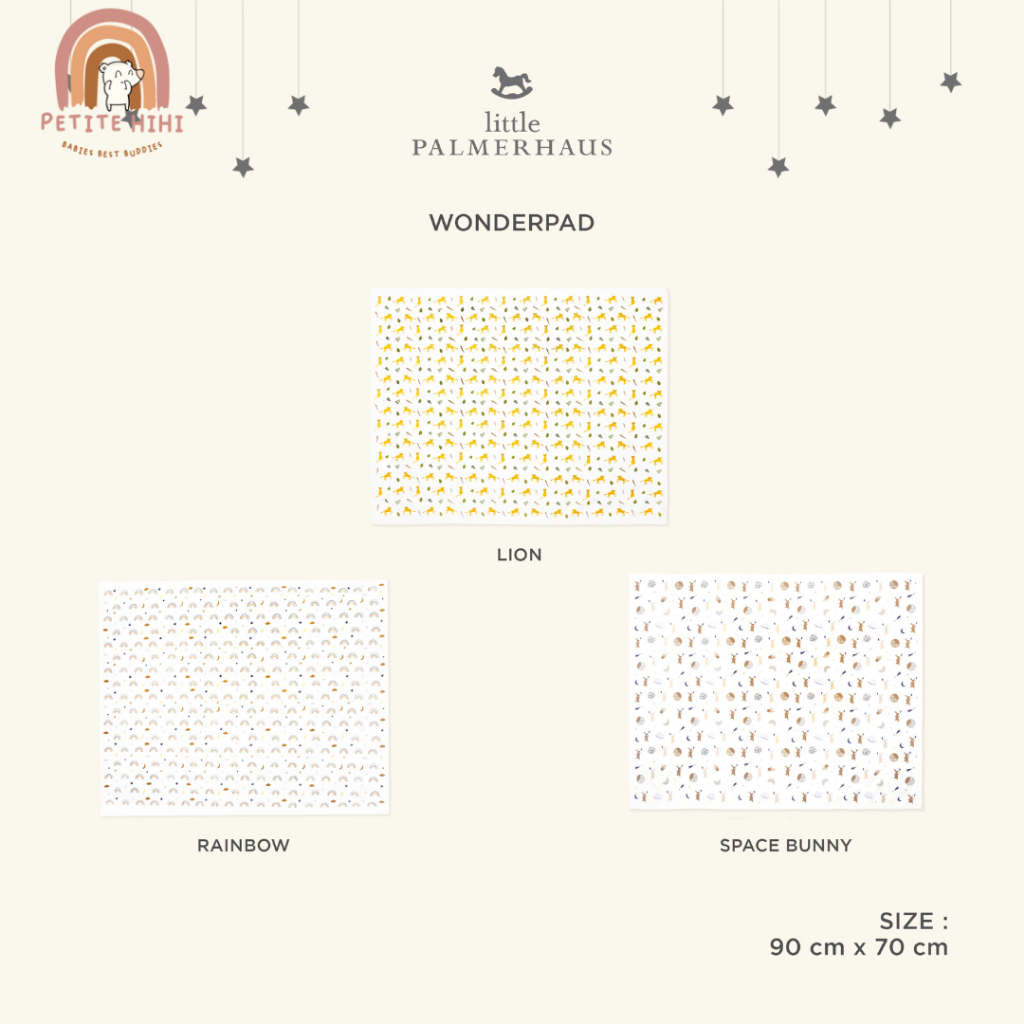 Little Palmerhaus - Wonderpad (Perlak Bayi) 17.0 - Lion - Rainbow - Space Bunny