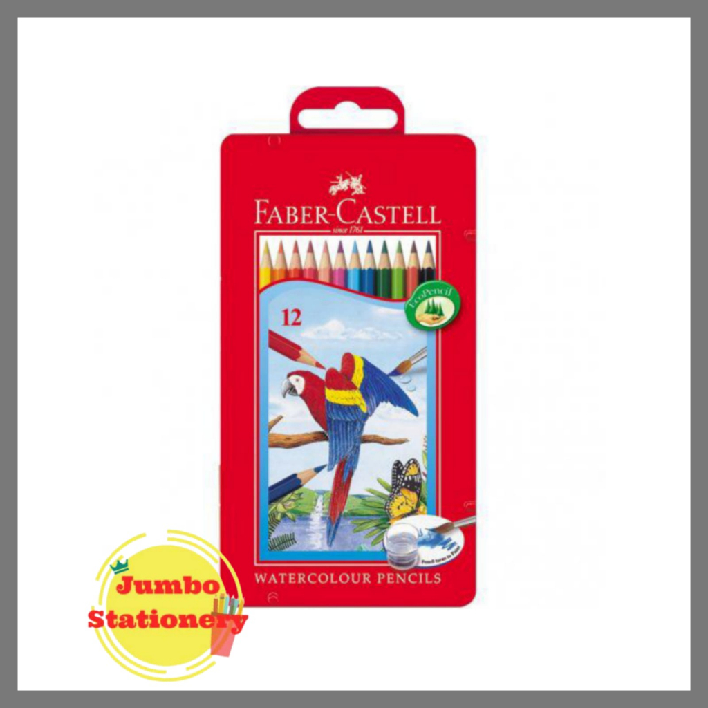 Pensil Warna Faber Castell Tin Case Watercolour 12 Warna Pensil Gambar