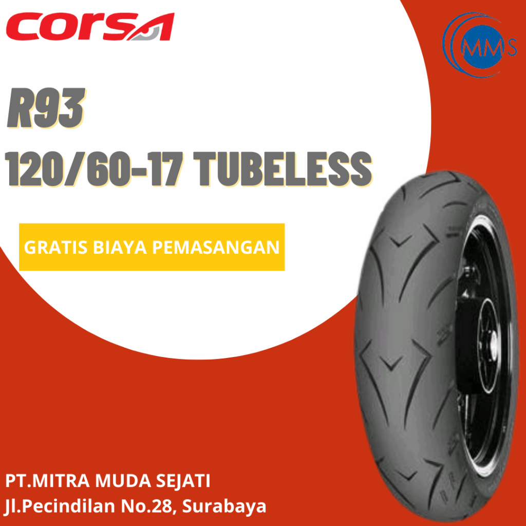 BAN MOTOR CORSA R93 120/60-17 TUBELESS