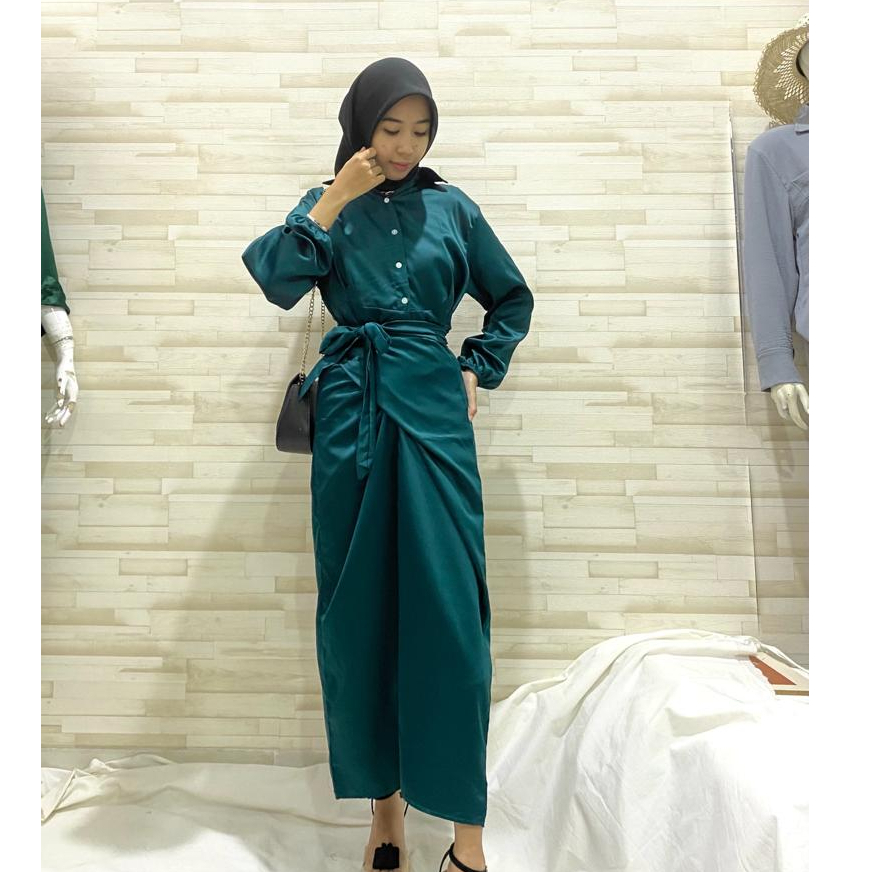 GEMMA Dress Gamis / Shirt Dress / Kemeja Dress Muslim / Dress Lilit 0435