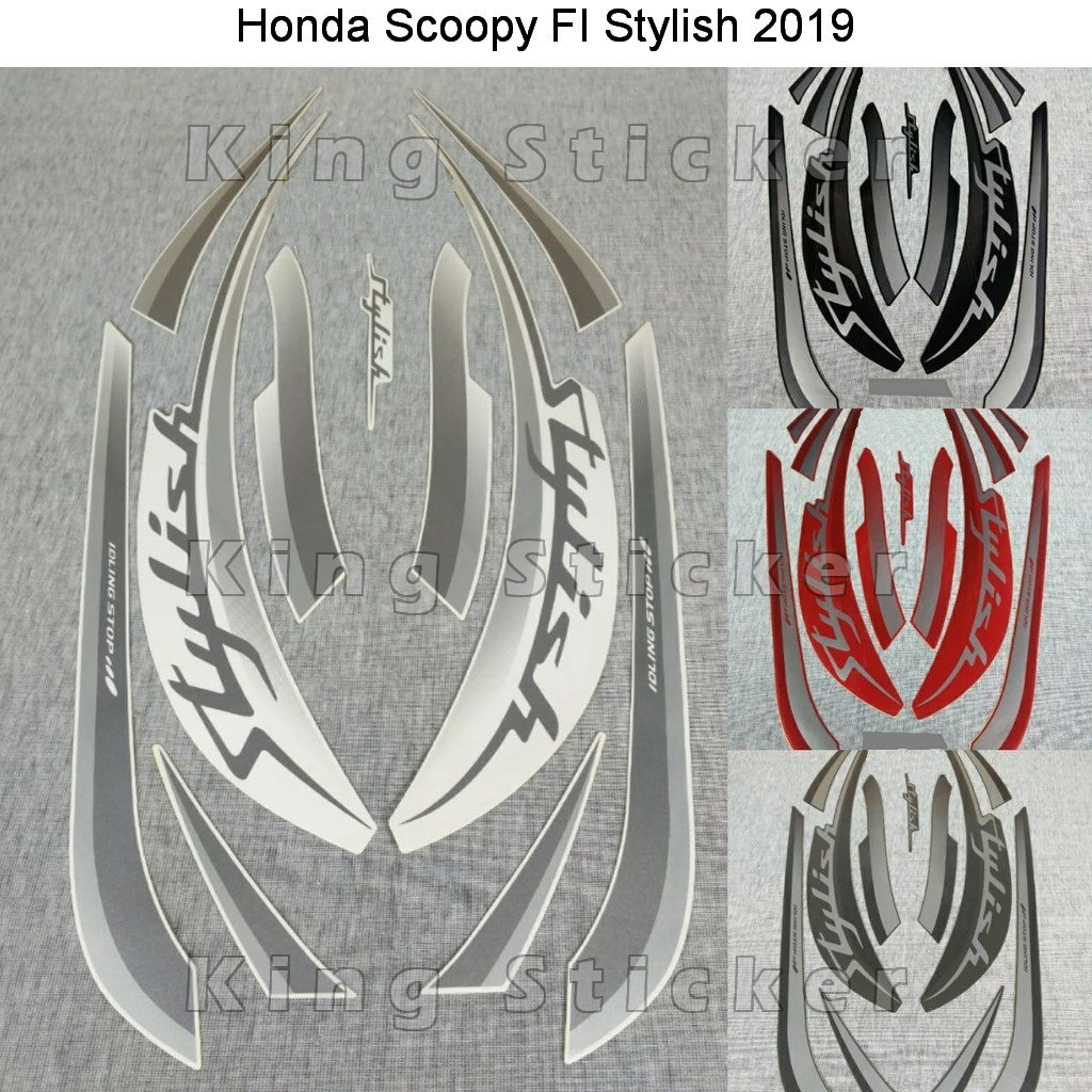 Stiker striping Honda Scoopy FI Stylish 2019