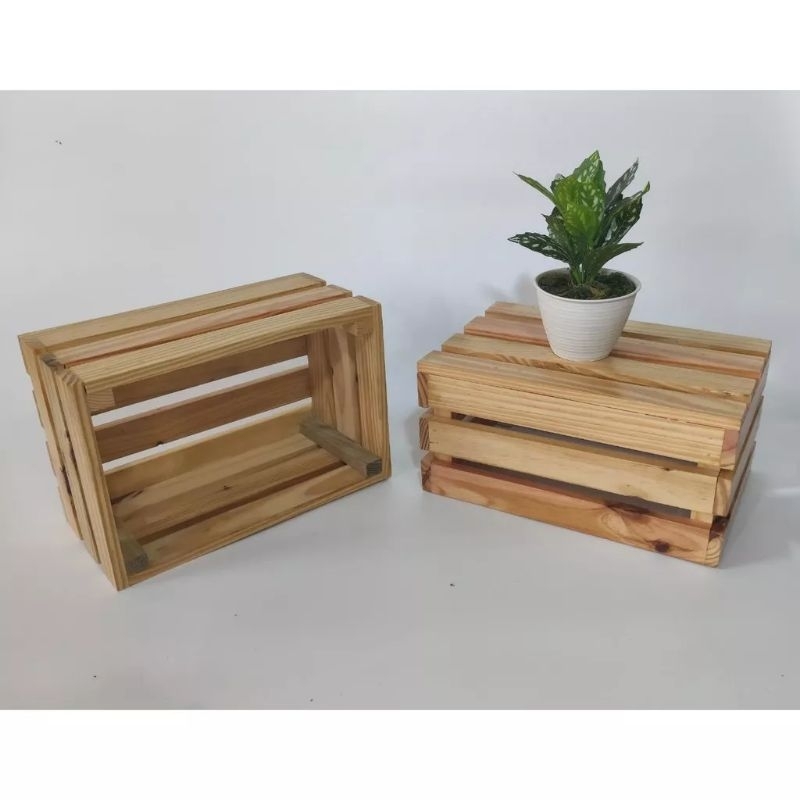 Wooden create Peti Box Kayu Rustic, Peti Kayu Dekorasi, Box Kayu Serbaguna Bermacam Ukuran Custom