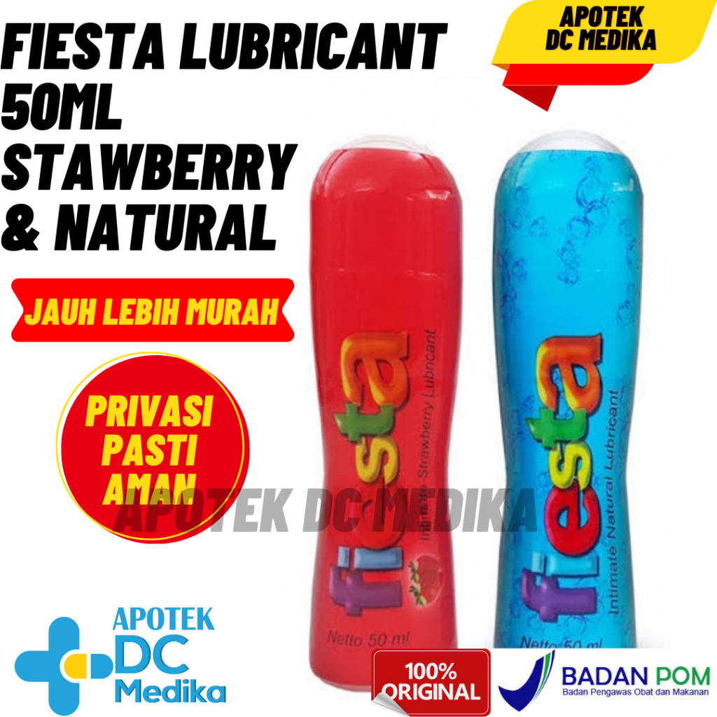 FIESTA LUBRICANT 50 ML / NATURAL / STRAWBERRY / 50ML / PELUMAS / PENUNJANG / TAHAN LAMA