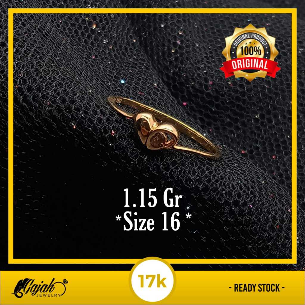 Cincin Emas 17K - 1.15 Gr Kadar 750 - 5184