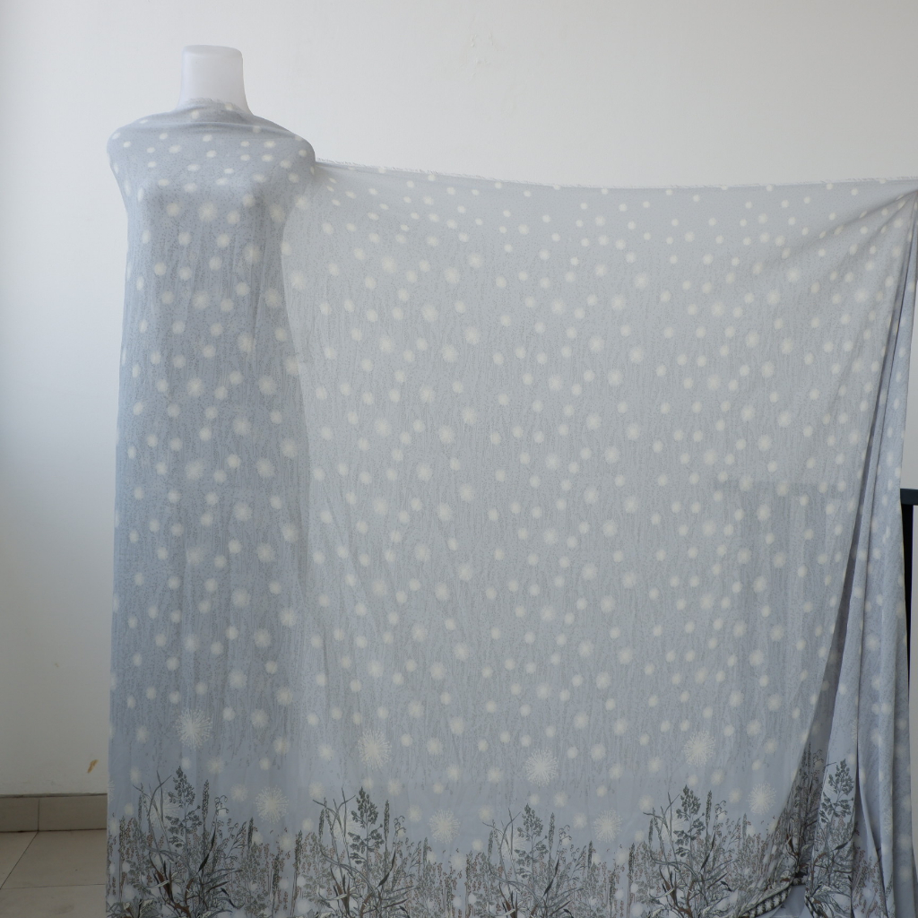 0.5 METER Kain Ceruty Motif/ Kain Motif Gamis/ Kain Ceruti Motif Bunga meteran