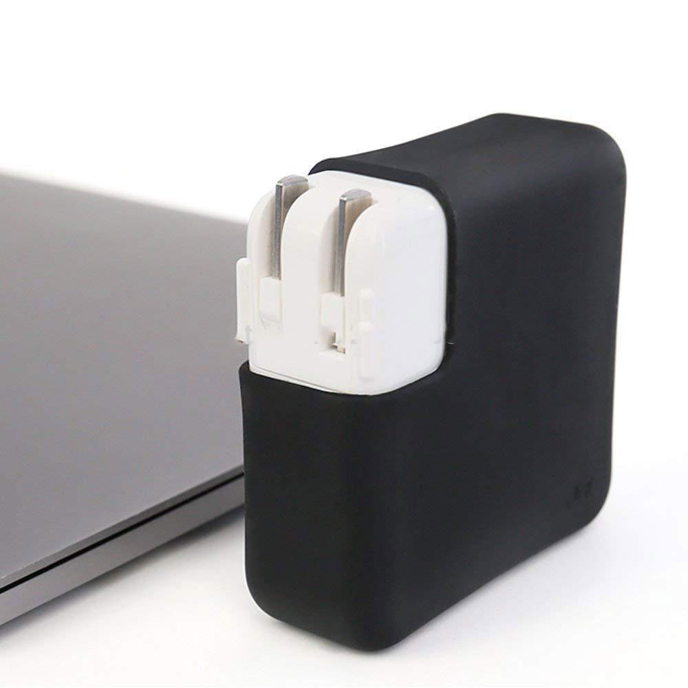 JRC Ultra Thin Silicone Cover Magsafe Charger Case for Macbook Air 13 A1932 30W - S8130 - Black