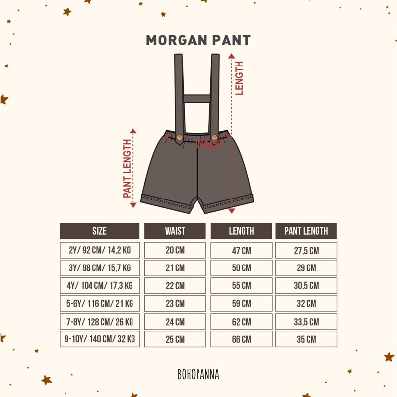 Bohopanna MORGAN Pants / Celana Pendek Anak 0-10thn