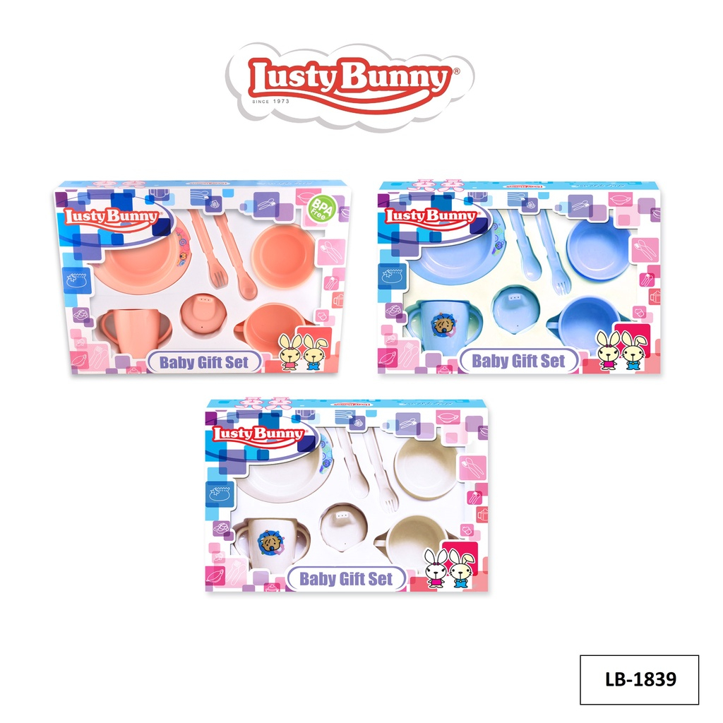 LustyBunny Feeding Set Perlengkapan Makan Bayi LB1839 /Lusty Bunny Peralatan Makan Bayi