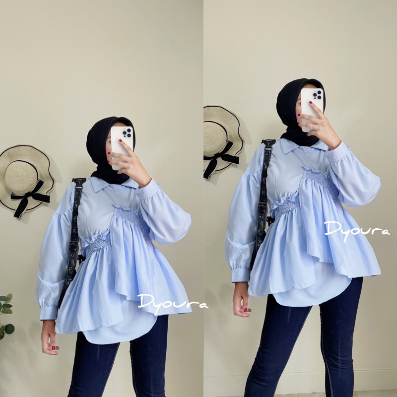 Atasan wanita terbaru/ blouse bella zara/ Atasan premium popline