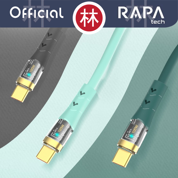 RAPAtech DC7071 - LINE CRYSTAL I - USB-A to USB-C Data Cable 5A 100W