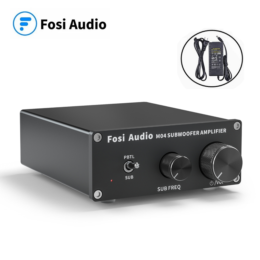 Fosi Audio Amplifier Subwoofer Mono Channel for Passive Speaker 100W - M04 - Black