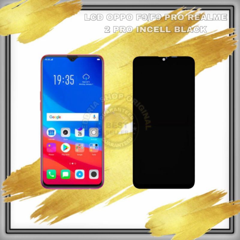 LCD TOUCHSCREEN OPPO F9 / F9PRO / LCD TS REALME 2PRO BARU INCEL BLACK