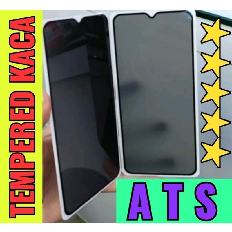 Tempered Glass Kaca Anti-Spy Samsung A7 2018, A3S, A5 2020, A5S, A7, A9 2020, A1K, A12, A15, A15S, A16, A16E, A16K, A17, A57, A77S, F9, Y01, Y02, Y12, Y12S, Y15, Y15S, Y16, Y17, Y22, Y35, C3, C11, C30, C30S, C31, C33, C35, C55, A04, A13, A14, A24, A34,A54