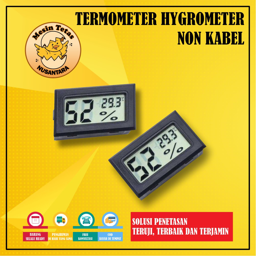 Paket Siap Pakai W3001 Kapasitas 20 Sampai 100 Butir Telur Termostat Thermo-Hygrometer Termometer Gea Mesin Tetas