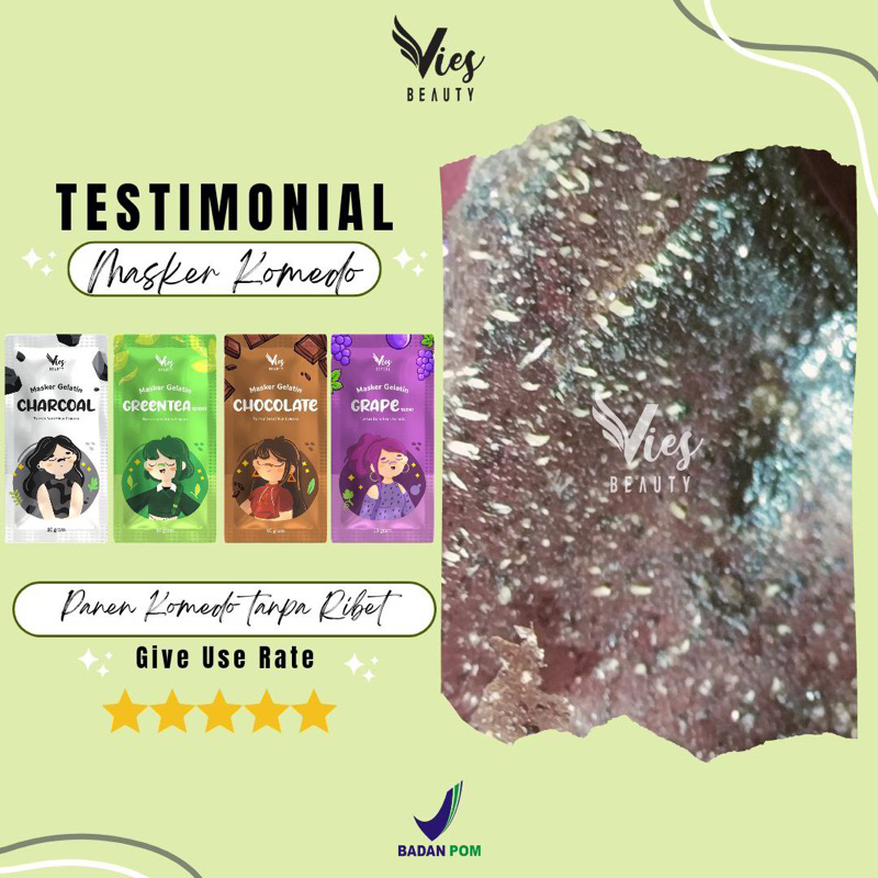 Masker Gelatin / Masker Komedo / Masker Komedo BPOM