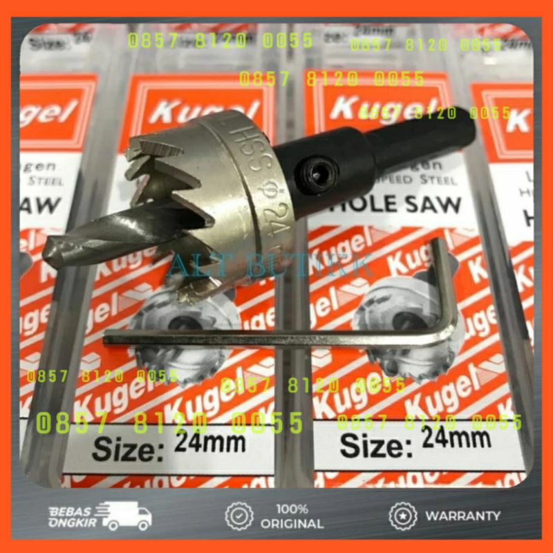 KUGEL Mata Bor Besi HSS 24mm - Hole Saw Pembolong Besi HSS 24 mm