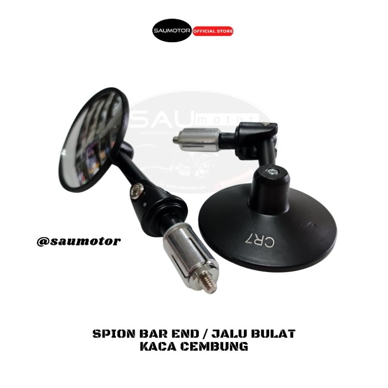 Saumotor Spion Jalu Bulat Kaca Cembung Spion Motor Bulat Spion Jalu Kaca Cembung MBK CR7