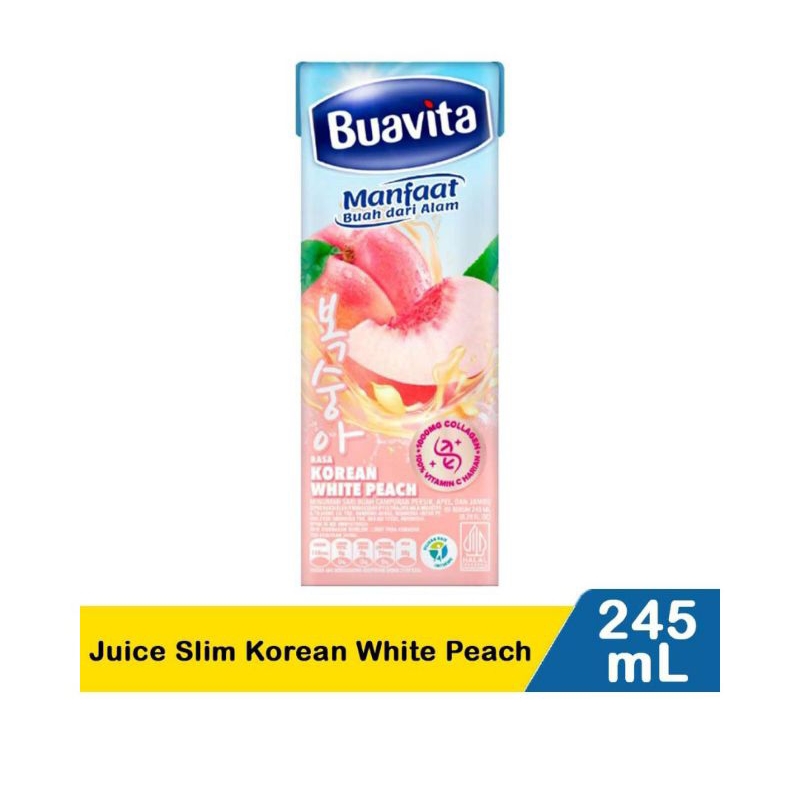 Buavita Juice Slim Korean White Peach 245ml