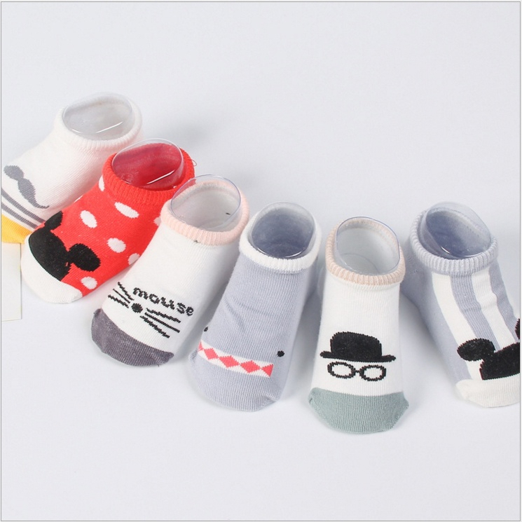 Kaos Kaki Pendek Bayi Korea Import Anti Slip Karakter  | Kaos Kaki Anak Prewalker