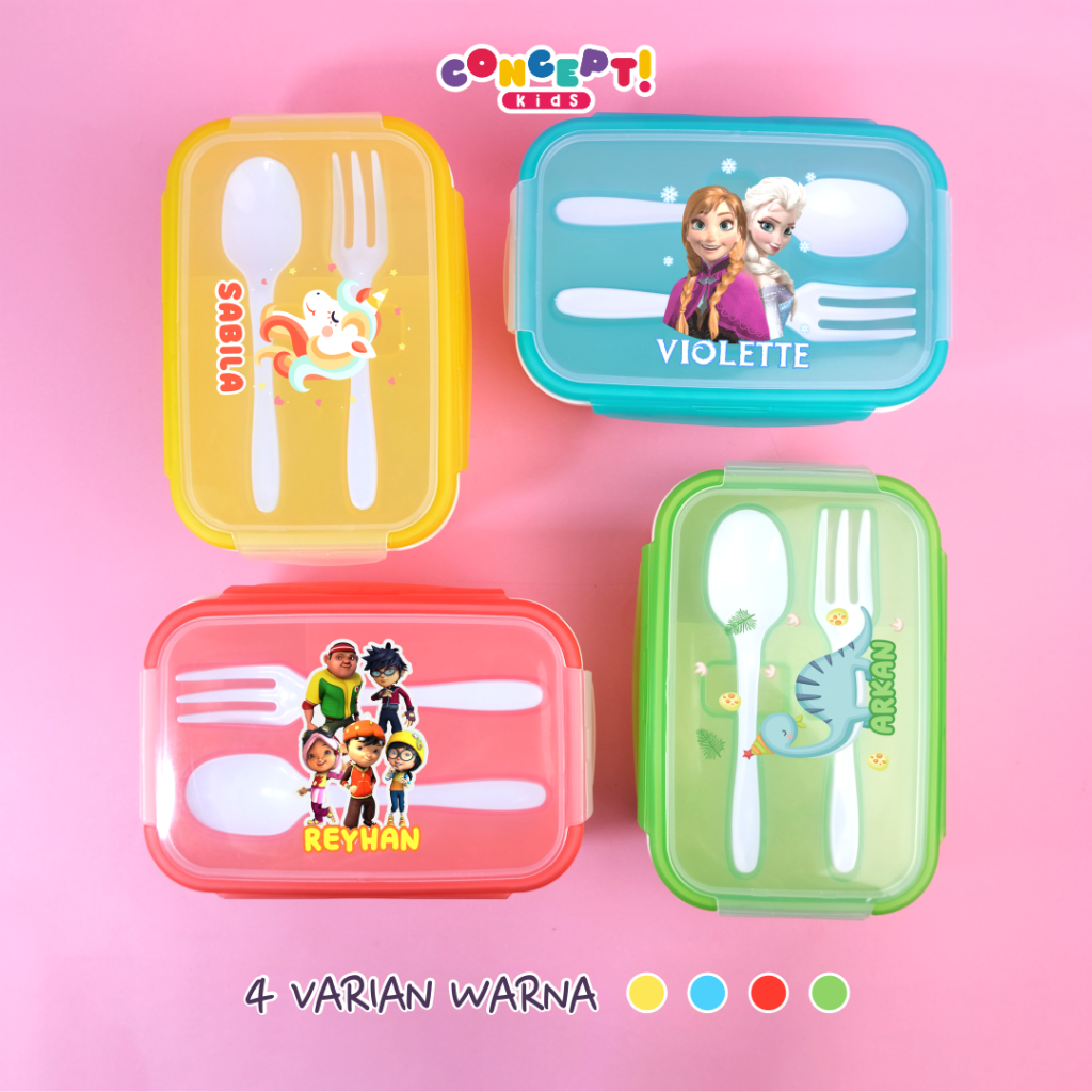 BENTO BOX CUSTOM - TEMPAT MAKAN ANAK LUNCH BOX (BACA DESKRIPSI)