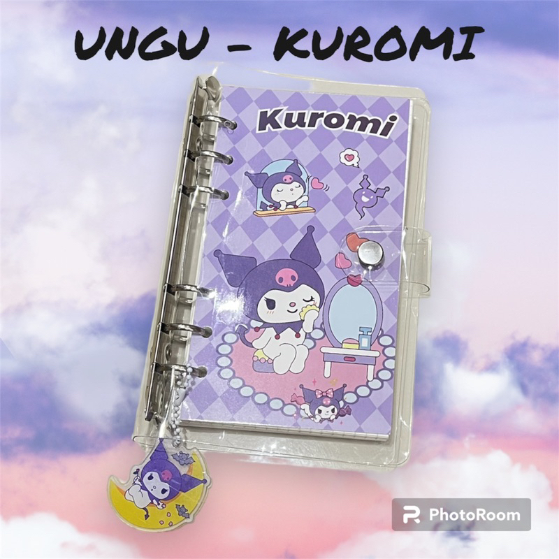 Binder Sanrio Binder Momo Cute A6ring 100lbr /Buku jurnal Sanrio Melody Kuromi CinnamonRoll/ Buku jurnal momo cute girl