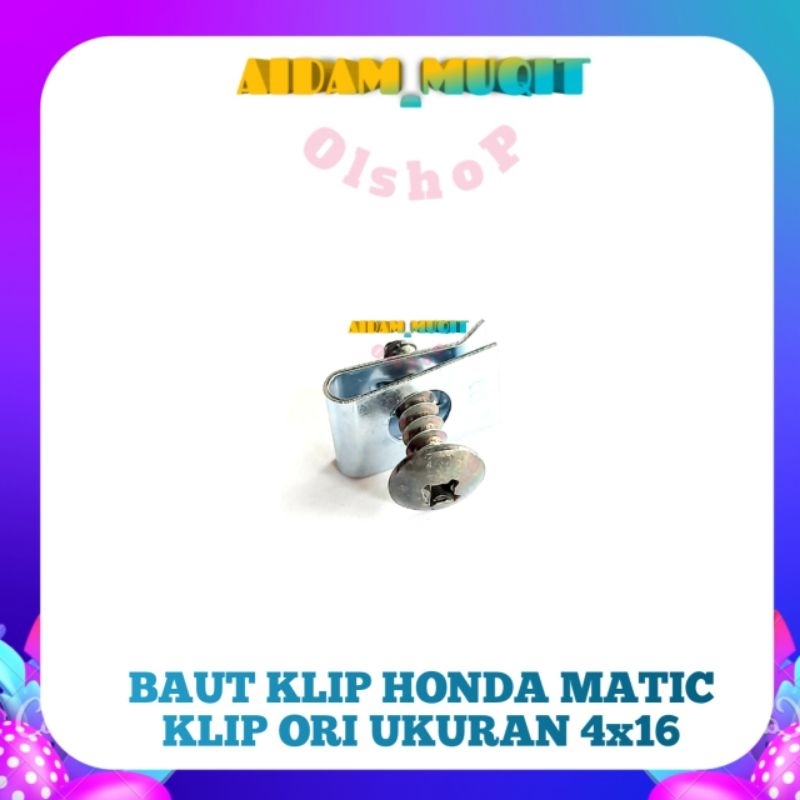 20 PCS BAUT KLIP BODY HONDA SILVER 4X16 BAUT KLIP HONDA MATIC BAUT KLIP MOTOR HONDA BAUT KLIP BATOK BODI HONDA SKRUP KLIP HONDA MURAH UKURAN M4X16